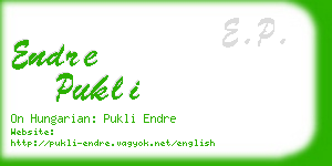 endre pukli business card